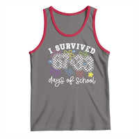 I Survived 67 33 100 Days of School Tank Top Funny 100th Day of School Flowers