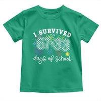 I Survived 67 33 100 Days of School Toddler T Shirt Funny 100th Day of School Flowers