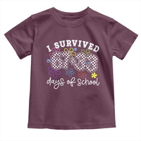 I Survived 67 33 100 Days of School Toddler T Shirt Funny 100th Day of School Flowers