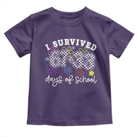 I Survived 67 33 100 Days of School Toddler T Shirt Funny 100th Day of School Flowers