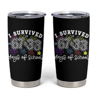 I Survived 67 33 100 Days of School Tumbler Cup Funny 100th Day of School Flowers