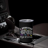 I Survived 67 33 100 Days of School Tumbler Cup Funny 100th Day of School Flowers