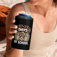100 Days Of School 4 in 1 Can Cooler Tumbler Funny 67 Six Seven Meme Deer School