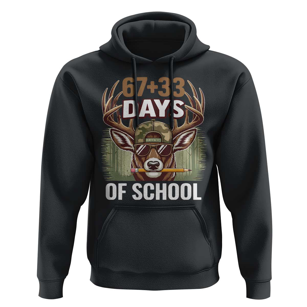 100 Days Of School Hoodie Funny 67 Six Seven Meme Deer School