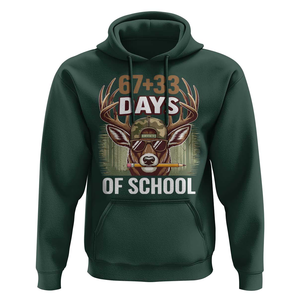 100 Days Of School Hoodie Funny 67 Six Seven Meme Deer School