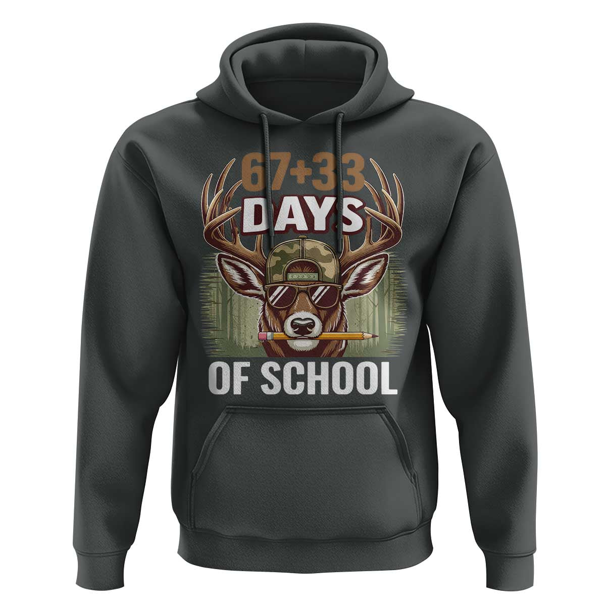 100 Days Of School Hoodie Funny 67 Six Seven Meme Deer School