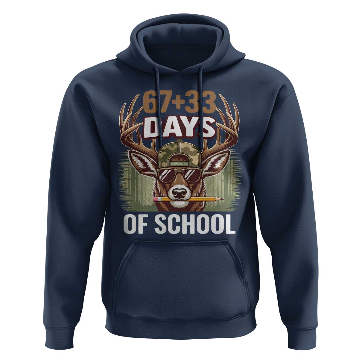 100 Days Of School Hoodie Funny 67 Six Seven Meme Deer School
