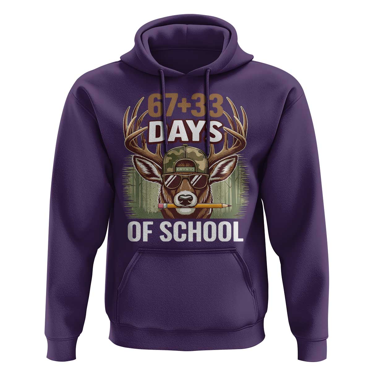 100 Days Of School Hoodie Funny 67 Six Seven Meme Deer School