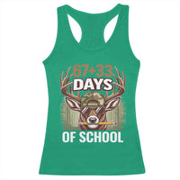 100 Days Of School Racerback Tank Top Funny 67 Six Seven Meme Deer School