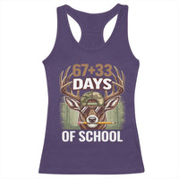 100 Days Of School Racerback Tank Top Funny 67 Six Seven Meme Deer School
