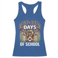 100 Days Of School Racerback Tank Top Funny 67 Six Seven Meme Deer School