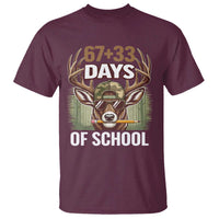 100 Days Of School T Shirt Funny 67 Six Seven Meme Deer School