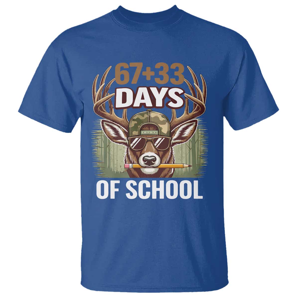 100 Days Of School T Shirt Funny 67 Six Seven Meme Deer School