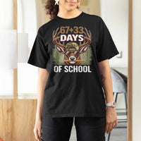 100 Days Of School T Shirt For Women Funny 67 Six Seven Meme Deer School