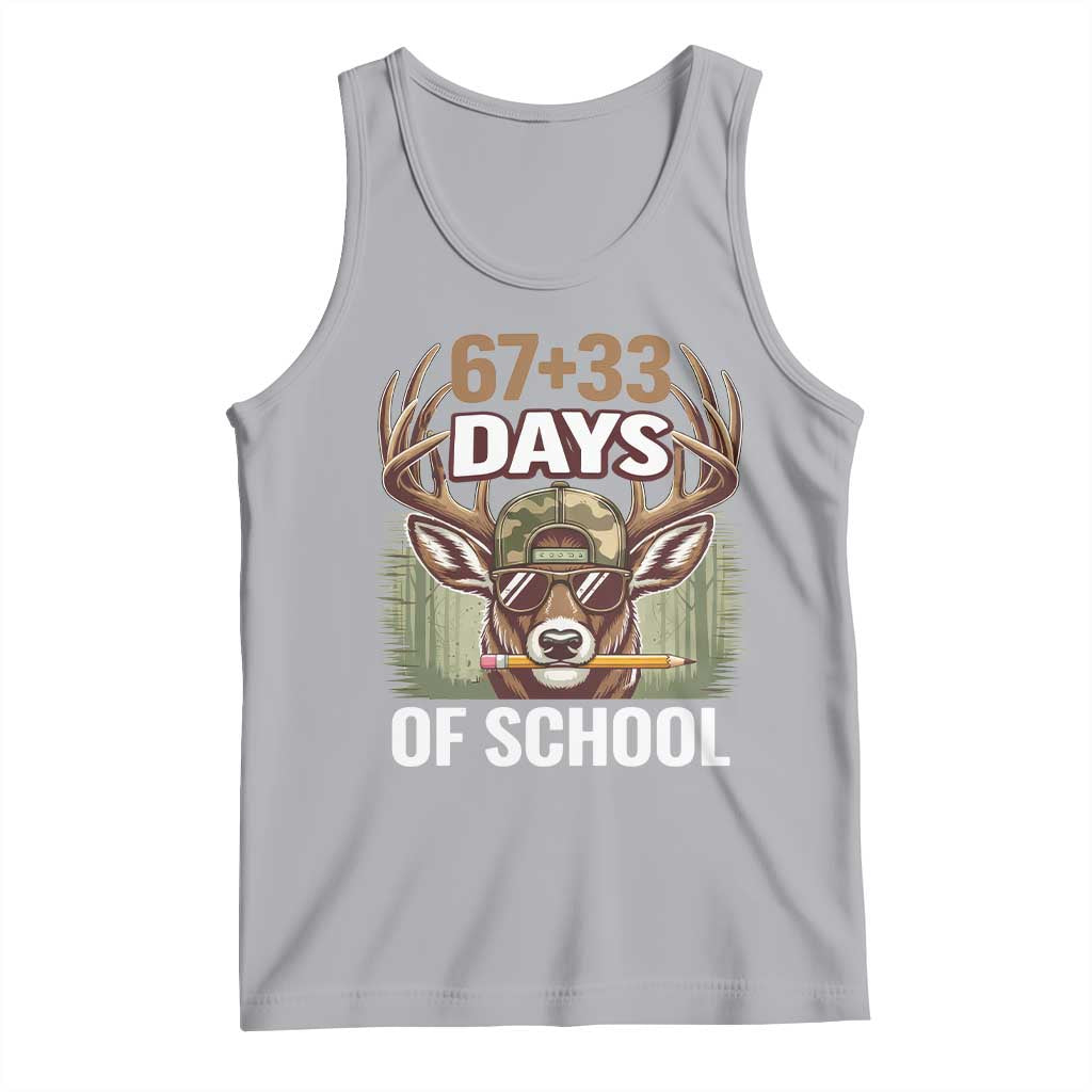 100 Days Of School Tank Top Funny 67 Six Seven Meme Deer School