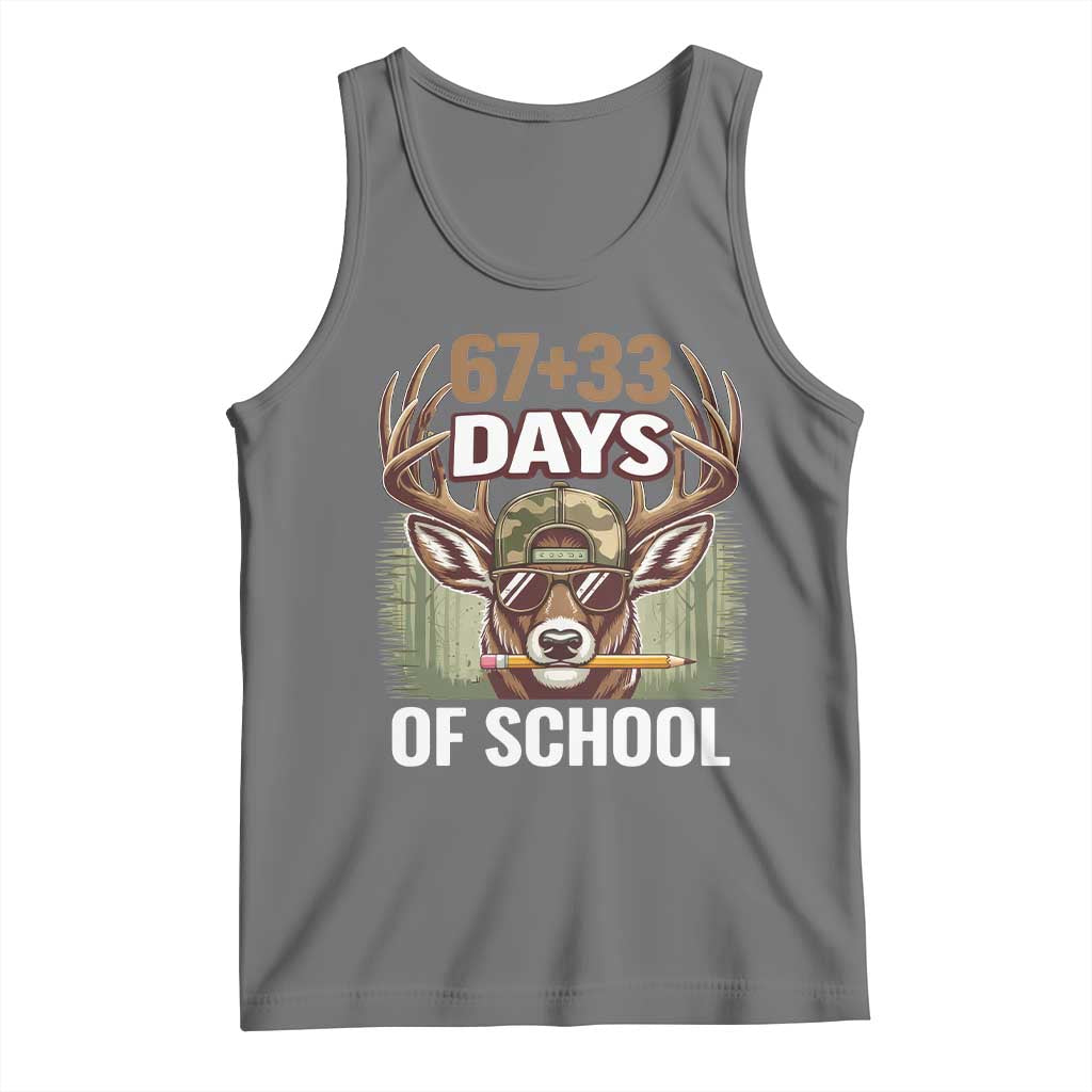 100 Days Of School Tank Top Funny 67 Six Seven Meme Deer School