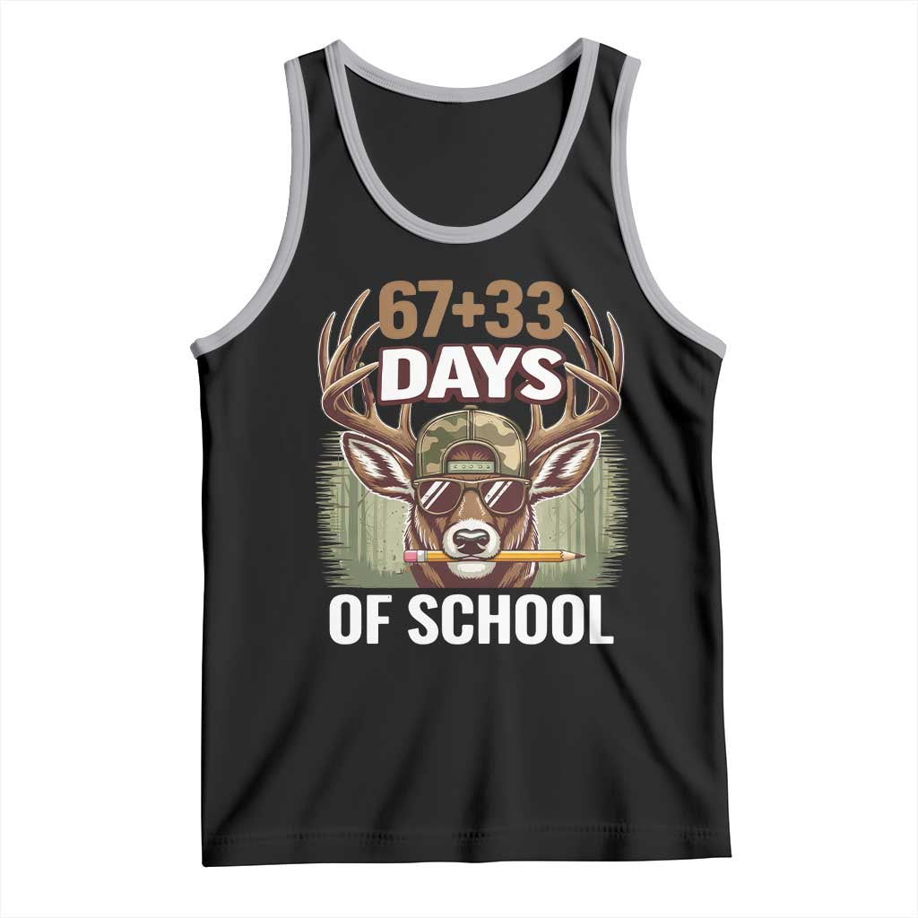 100 Days Of School Tank Top Funny 67 Six Seven Meme Deer School