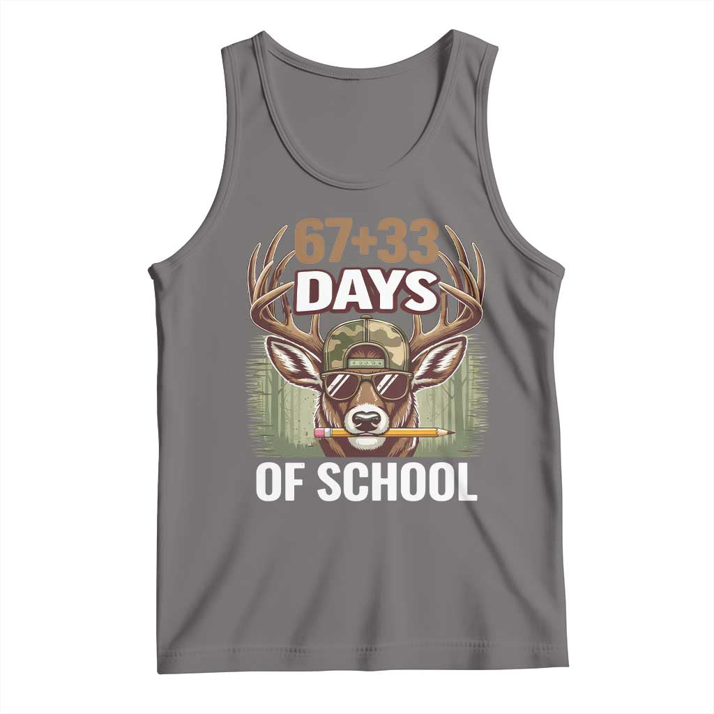 100 Days Of School Tank Top Funny 67 Six Seven Meme Deer School