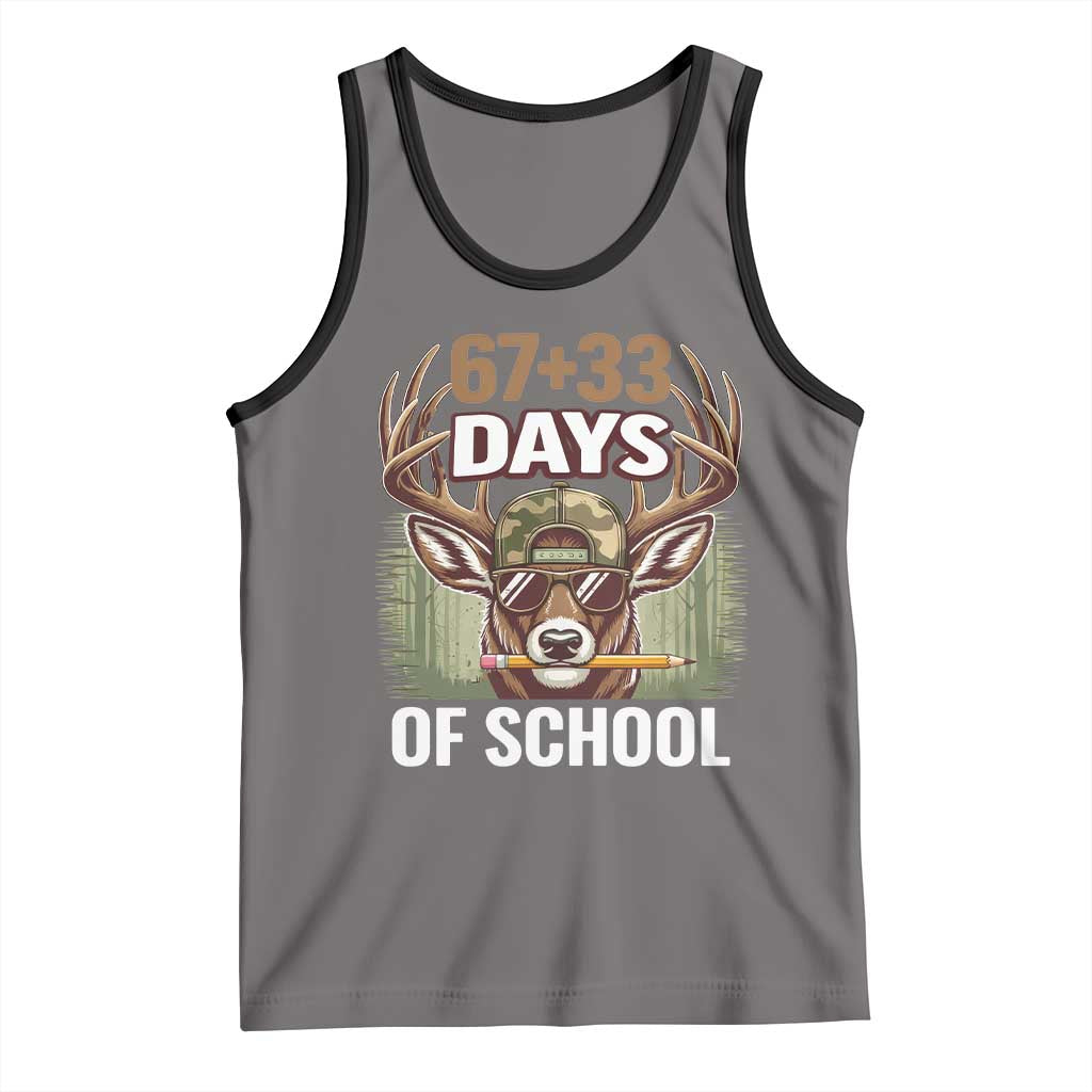 100 Days Of School Tank Top Funny 67 Six Seven Meme Deer School