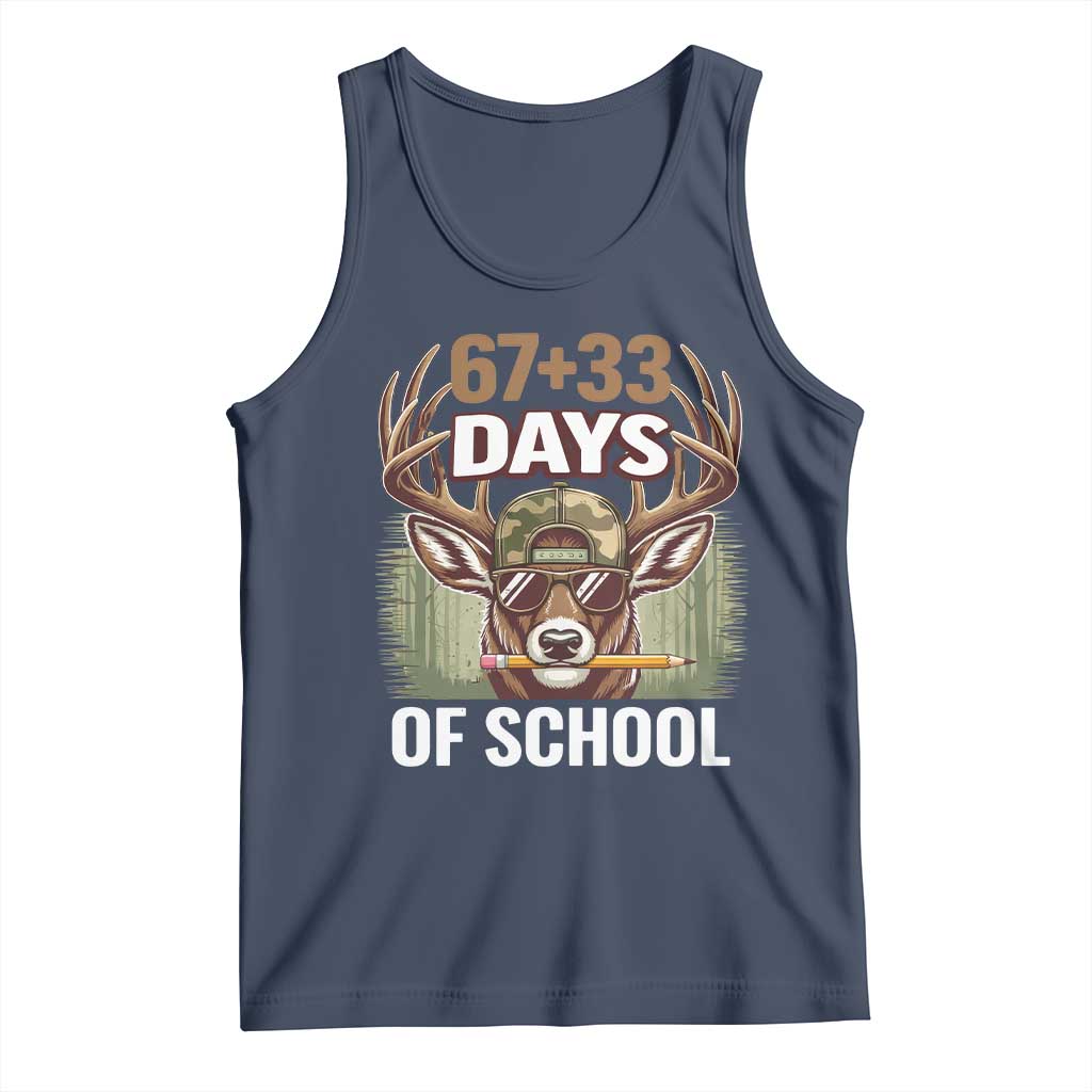 100 Days Of School Tank Top Funny 67 Six Seven Meme Deer School