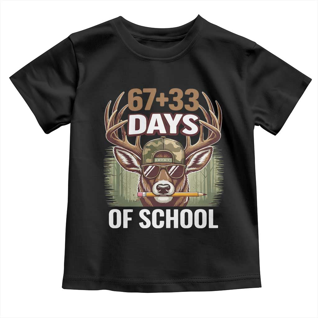 100 Days Of School Toddler T Shirt Funny 67 Six Seven Meme Deer School