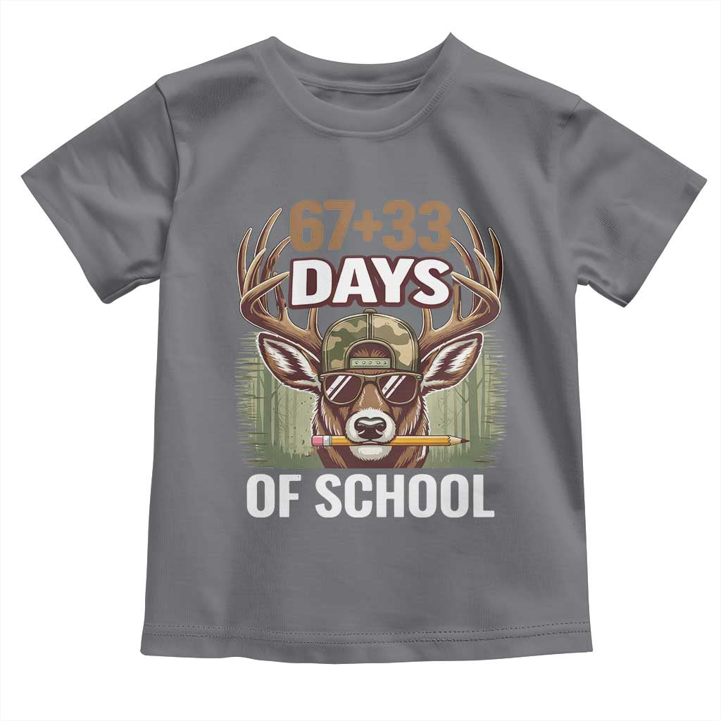 100 Days Of School Toddler T Shirt Funny 67 Six Seven Meme Deer School
