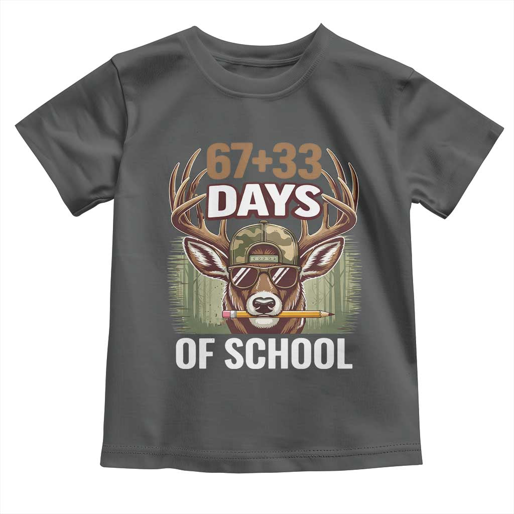 100 Days Of School Toddler T Shirt Funny 67 Six Seven Meme Deer School