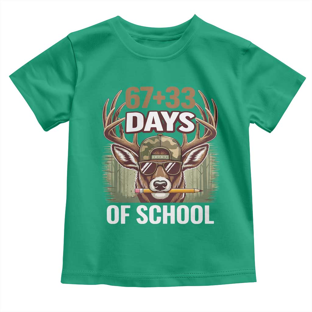 100 Days Of School Toddler T Shirt Funny 67 Six Seven Meme Deer School