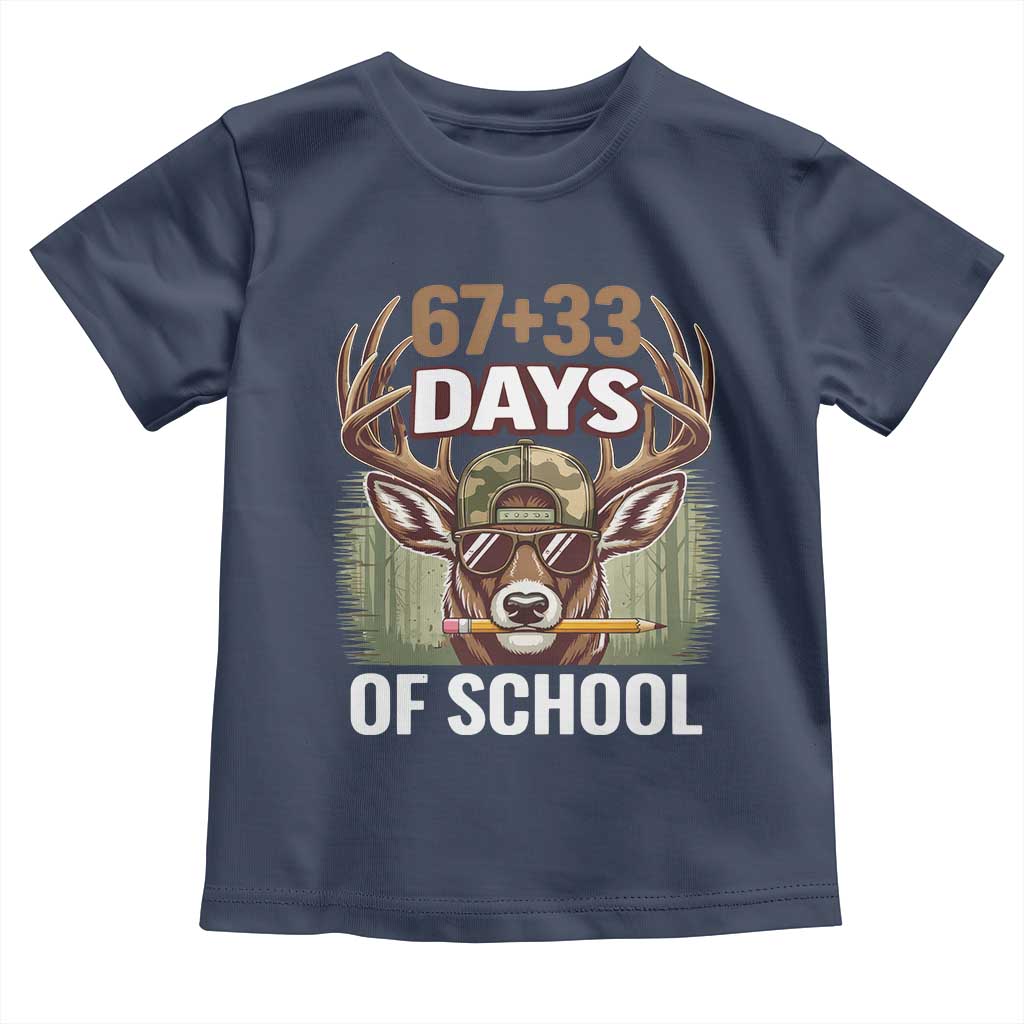 100 Days Of School Toddler T Shirt Funny 67 Six Seven Meme Deer School
