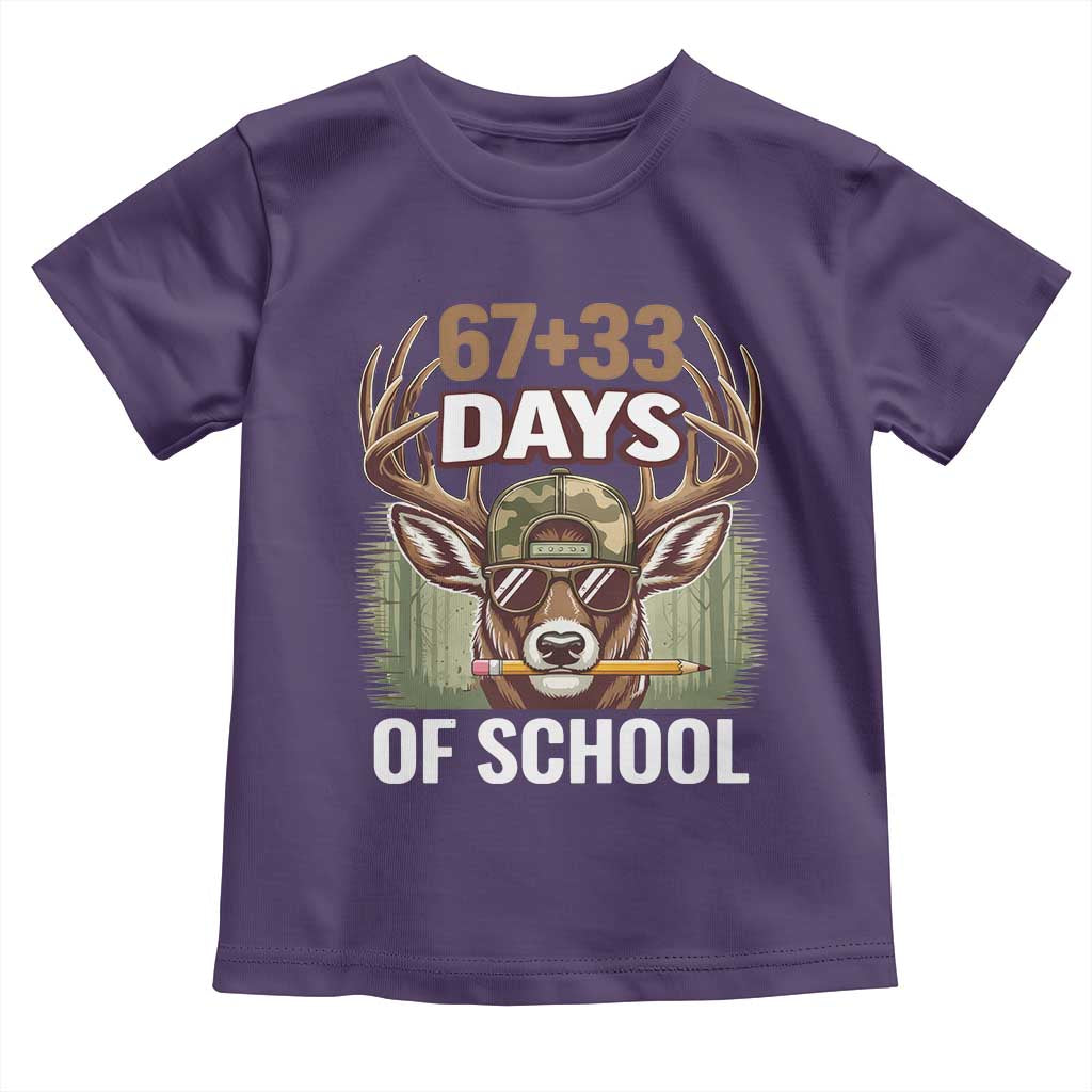 100 Days Of School Toddler T Shirt Funny 67 Six Seven Meme Deer School