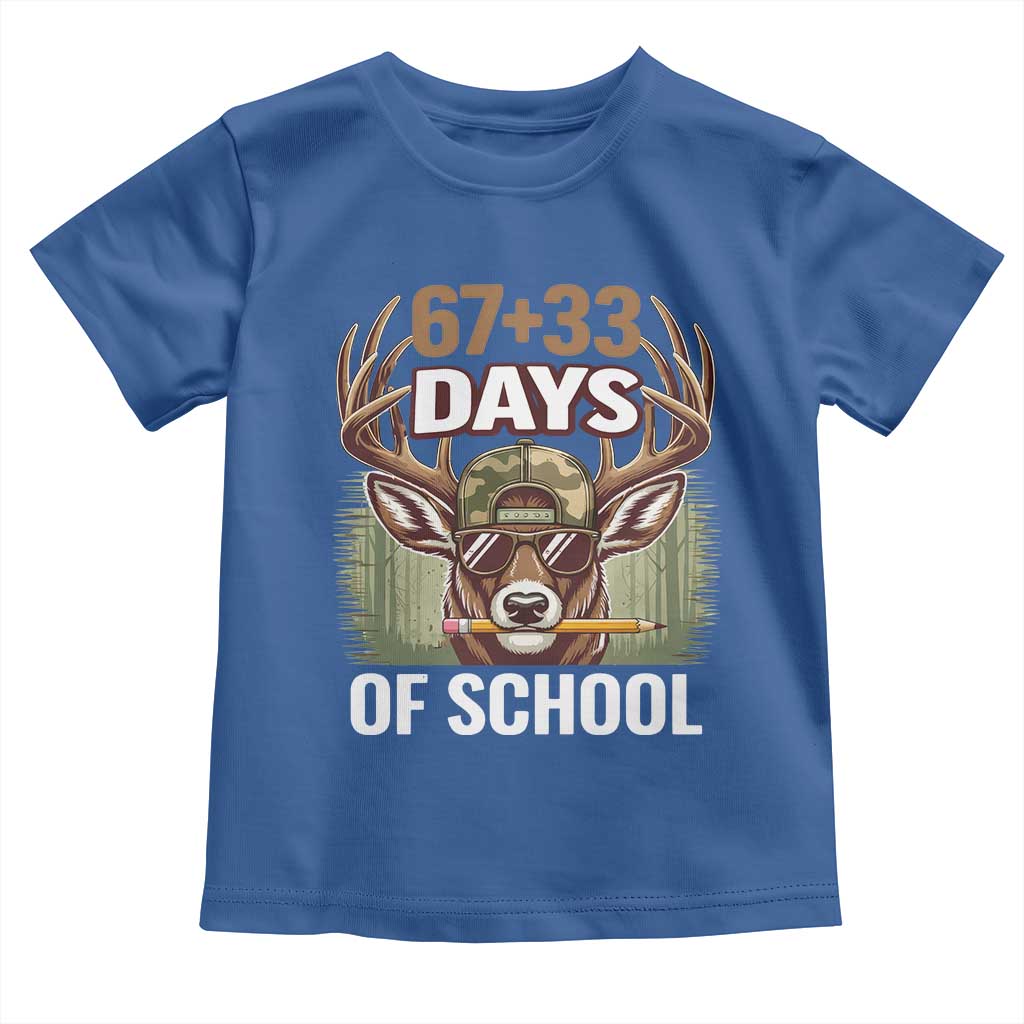 100 Days Of School Toddler T Shirt Funny 67 Six Seven Meme Deer School