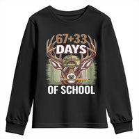 100 Days Of School Youth Sweatshirt Funny 67 Six Seven Meme Deer School