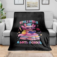 Axolotl 100 Days Of School Throw Blanket 100 Days Is Alotl School 67 33 Six Seven Meme