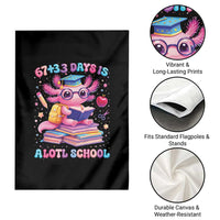 Axolotl 100 Days Of School Garden Flag 100 Days Is Alotl School 67 33 Six Seven Meme