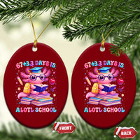 Axolotl 100 Days Of School Ceramic Ornament 100 Days Is Alotl School 67 33 Six Seven Meme