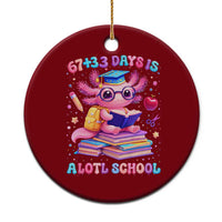 Axolotl 100 Days Of School Ceramic Ornament 100 Days Is Alotl School 67 33 Six Seven Meme