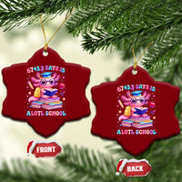 Axolotl 100 Days Of School Ceramic Ornament 100 Days Is Alotl School 67 33 Six Seven Meme
