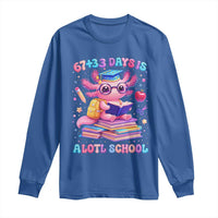 Axolotl 100 Days Of School Long Sleeve Shirt 100 Days Is Alotl School 67 33 Six Seven Meme