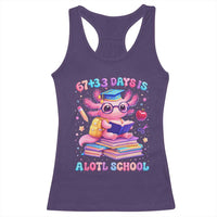 Axolotl 100 Days Of School Racerback Tank Top 100 Days Is Alotl School 67 33 Six Seven Meme