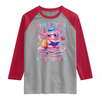 Axolotl 100 Days Of School Raglan Shirt 100 Days Is Alotl School 67 33 Six Seven Meme