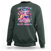 Axolotl 100 Days Of School Sweatshirt 100 Days Is Alotl School 67 33 Six Seven Meme