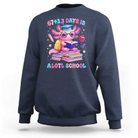 Axolotl 100 Days Of School Sweatshirt 100 Days Is Alotl School 67 33 Six Seven Meme