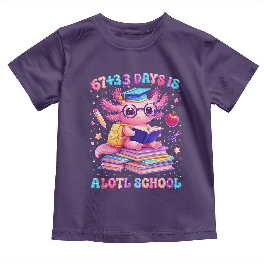 Axolotl 100 Days Of School Toddler T Shirt 100 Days Is Alotl School 67 33 Six Seven Meme