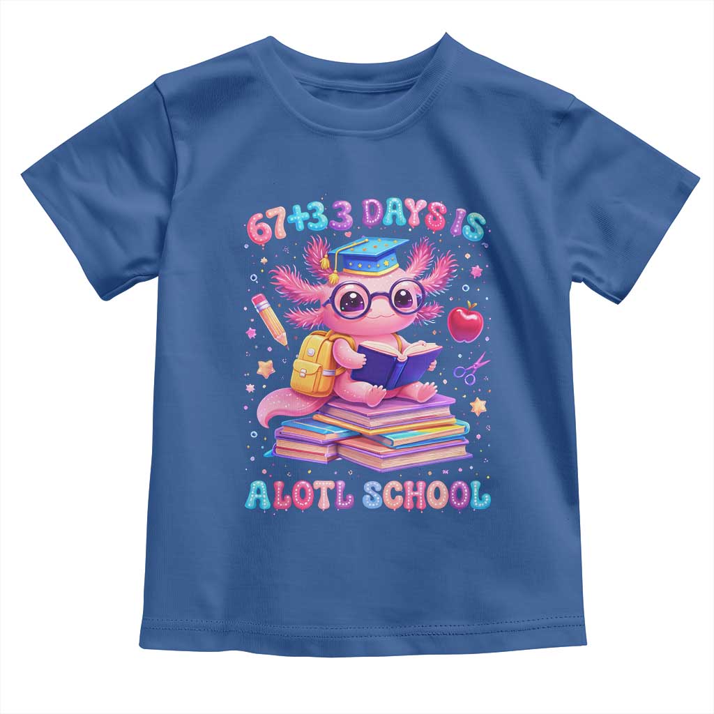 Axolotl 100 Days Of School Toddler T Shirt 100 Days Is Alotl School 67 33 Six Seven Meme