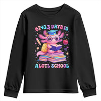 Axolotl 100 Days Of School Youth Sweatshirt 100 Days Is Alotl School 67 33 Six Seven Meme