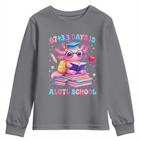 Axolotl 100 Days Of School Youth Sweatshirt 100 Days Is Alotl School 67 33 Six Seven Meme