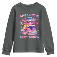 Axolotl 100 Days Of School Youth Sweatshirt 100 Days Is Alotl School 67 33 Six Seven Meme