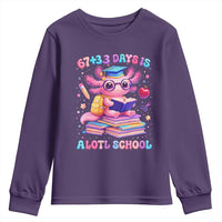 Axolotl 100 Days Of School Youth Sweatshirt 100 Days Is Alotl School 67 33 Six Seven Meme