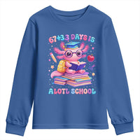 Axolotl 100 Days Of School Youth Sweatshirt 100 Days Is Alotl School 67 33 Six Seven Meme