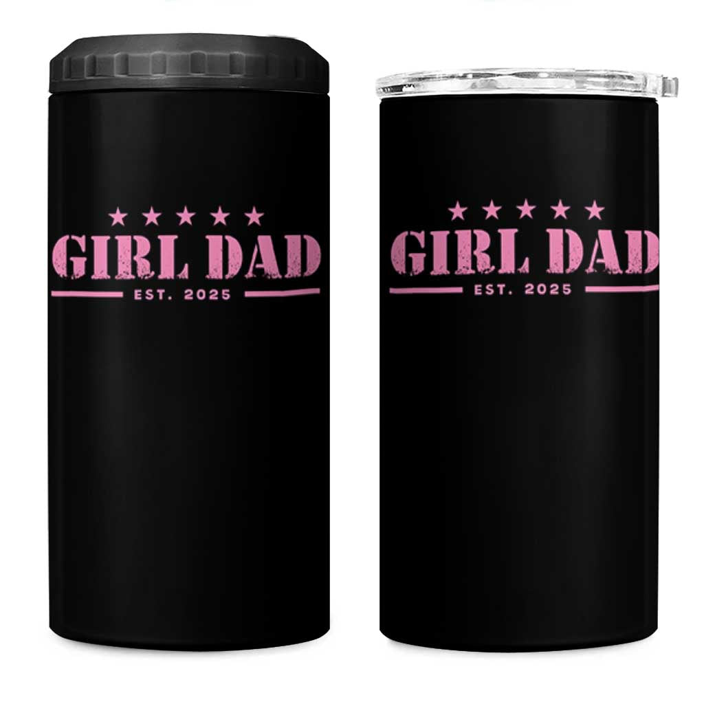 Girl Dad Est. 2025 4 in 1 Can Cooler Tumbler
